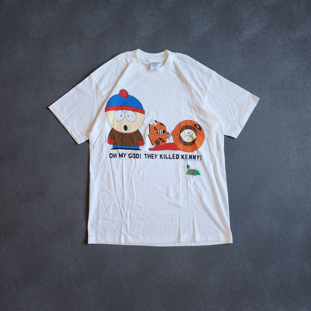 Vintage 90's South Park Comedy Central Oh My God They Killed Kenny Shirt Large